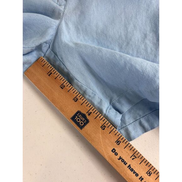 Telluride Clothing Co. Women's 100% Linen Shorts Light Blue Size 4 - Picture 10 of 11